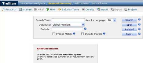 Keyword Discovery Research Tool Full Screen